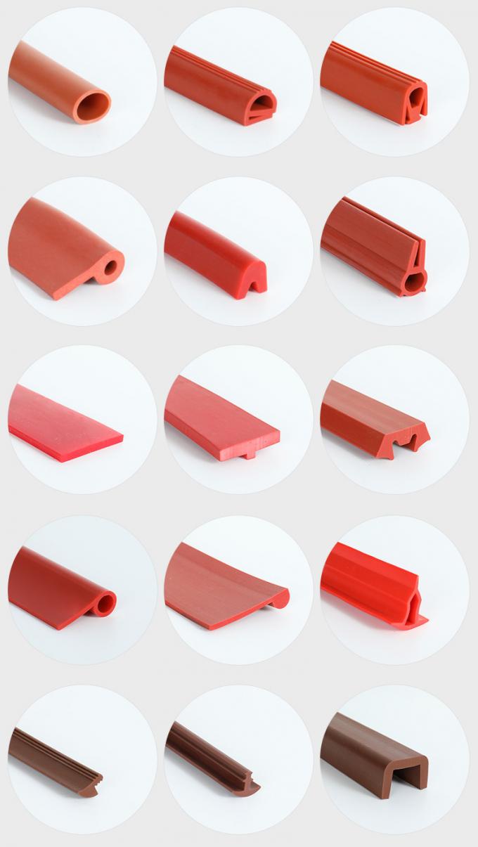 Silicone Rubber Seal Extrusion Profiles, food grade, for door, windows