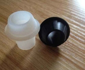Aging Resistant Silicone Stopper With Hole , Food Grade Silicone Tapered Plugs One Hole