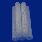 Medical Grade Platinum Cured Silicone Tubing , High Temp Braided Hose Natural Color