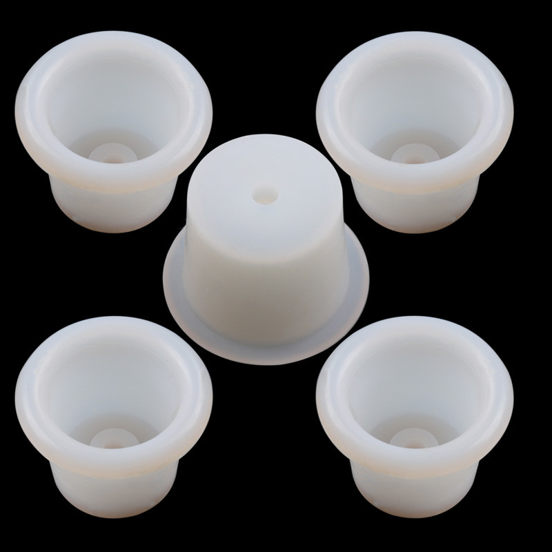 High Performance Silicone Rubber Tapered Plugs With Hole , 50300