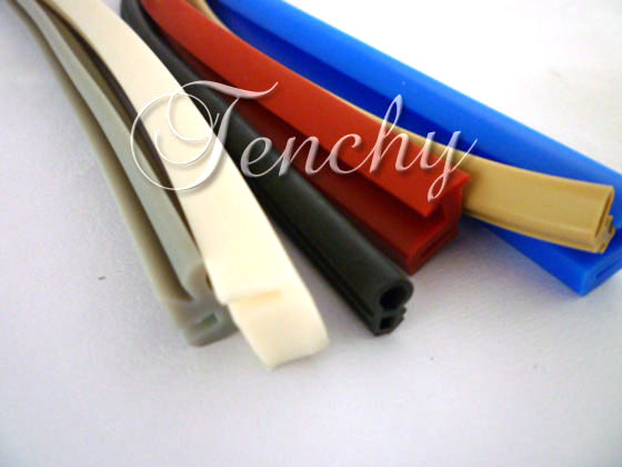 Waterproof Flexible Silicone Seal Strip Dust Resistant , Shore 60A To 90A