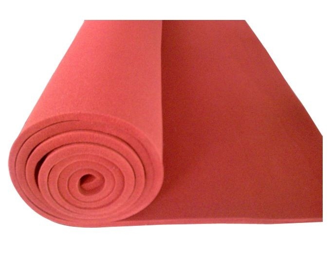 Red 1 Meter Wide High Temperature Silicone Foam Sheet With FDA Certified