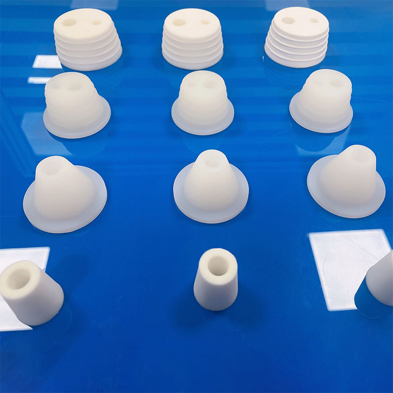 NBR EPDM Silicone Tapered White Rubber Food Grade Stoppers With Holes