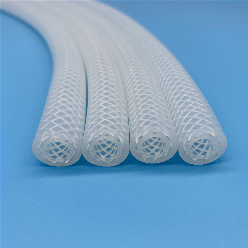 Flexible Reinforced Polyester Braided Silicone Hose Transparent