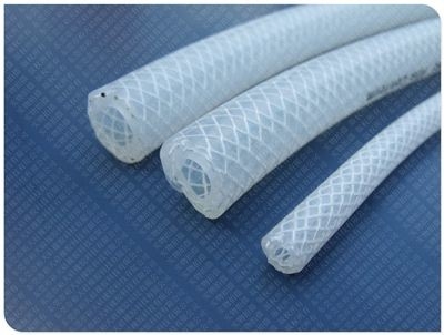 Flexible Clear Braided Hose White Soft Silicone Tubing Food Grade