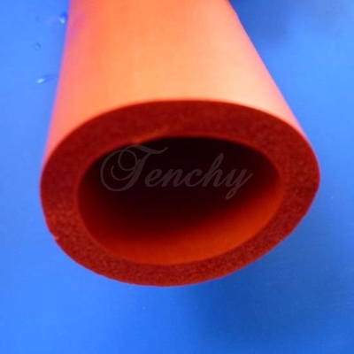 Customized Printed Silicone Foam Tubing , High Temperature Silicone Sponge Rubber Tube