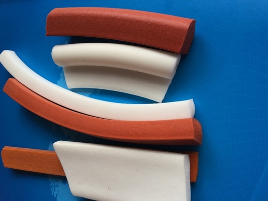 Low Hardness Silicone Foam Strip , Extruded Silicone Foam Sealing Strip